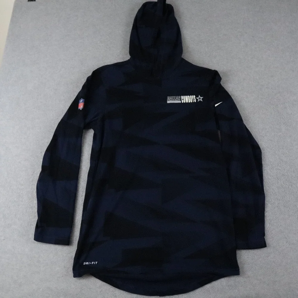 Dallas Cowboys Hoodie Shirt Mens Small Nike Dri-Fit‎ NFL Onfield Pullover Blue